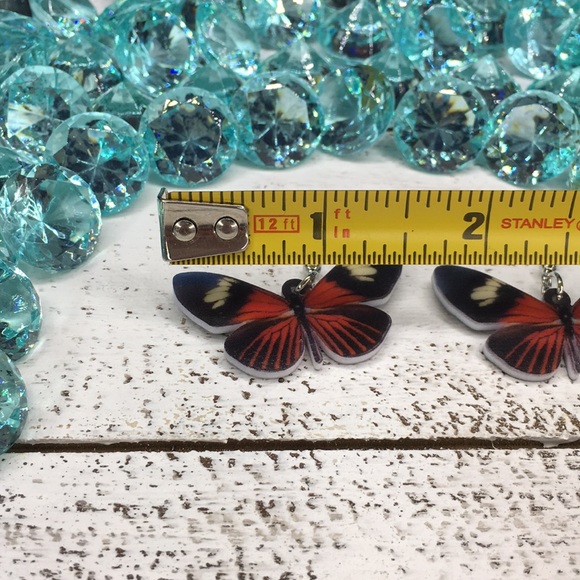 Heliconius Acrylic Butterfly Earrings - Picture 6 of 6